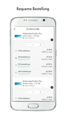 Fielmann Kontaktlinsen App android App screenshot 3